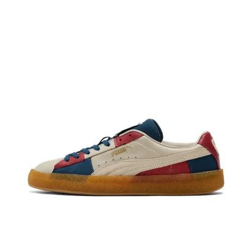 PUMA Suede Crepe Patch Peyote Blue Red