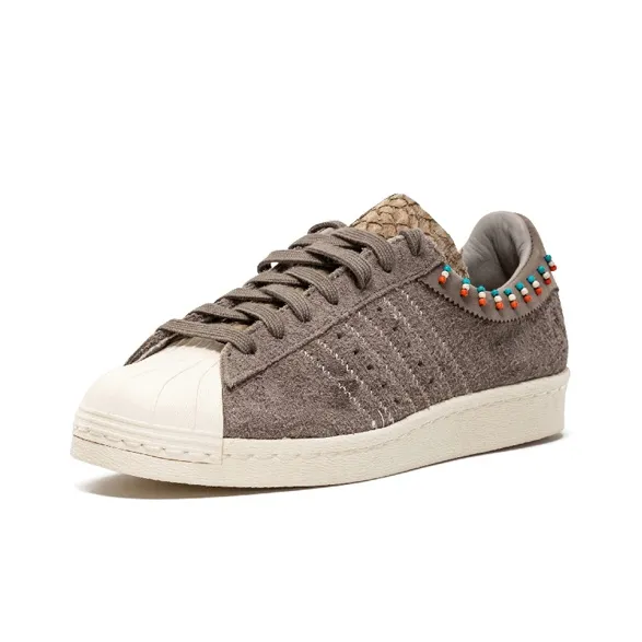 Adidas Originals Superstar 80v Invincible Slip Resistant Low Top Skateboard Shoes Unisex Brown-2