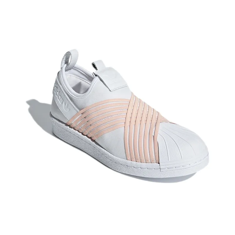 Adidas Superstar Slip On White Orange Women's-2