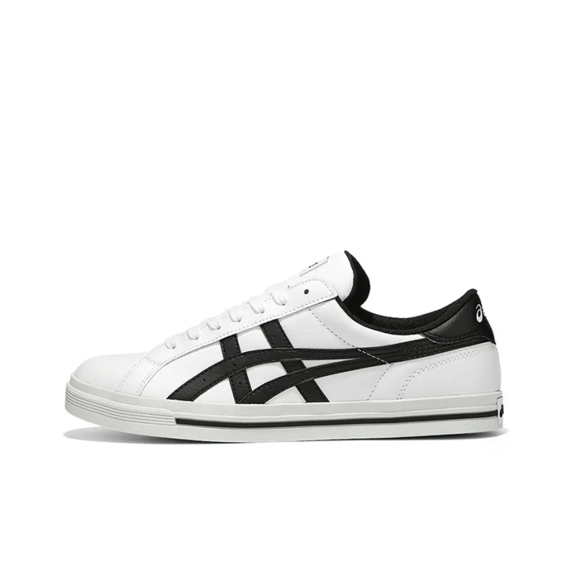 Asics Classic Tempo Wear-Resistant Slip-Resistant Low-Top Skateboard Shoes Unisex Black White-0