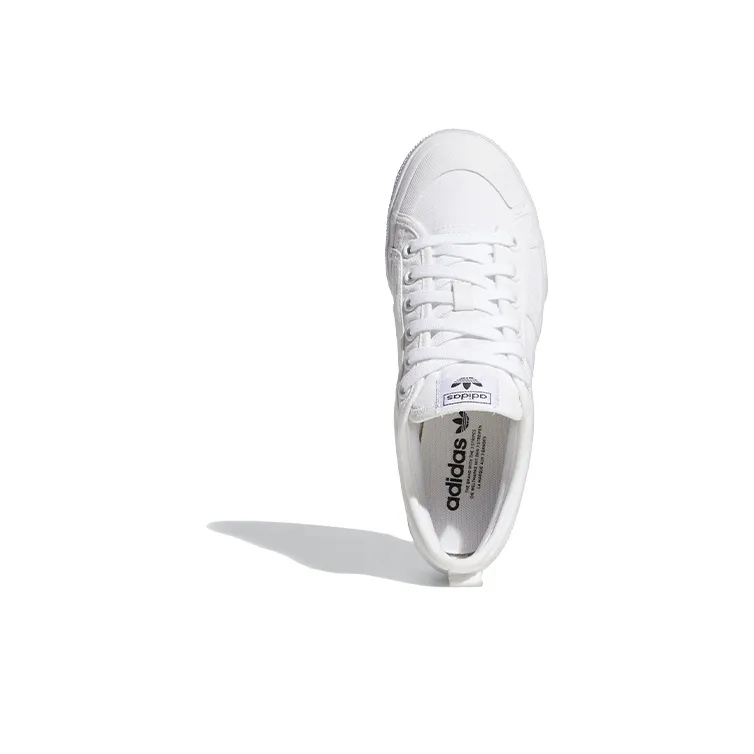 Adidas Nizza Platform Triple White Women's-4