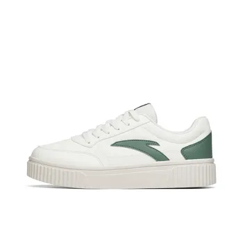 Anta Life Collection Cookie Shoes Slip Resistant Cushioning Wear Resistant Low Top Skateboard Shoes White Green