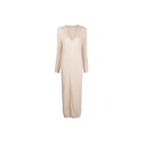 Brunello Cucinelli Long-Sleeved Dresses Women's Beige