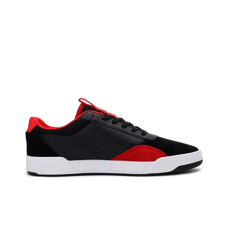 PUMA C-Skate Lightweight Low-Top Casual Skateboard Shoes Unisex Black Red White-1