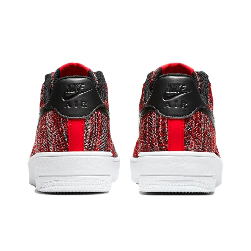 Nike Air Force 1 Flyknit 2.0 University Red Black-4
