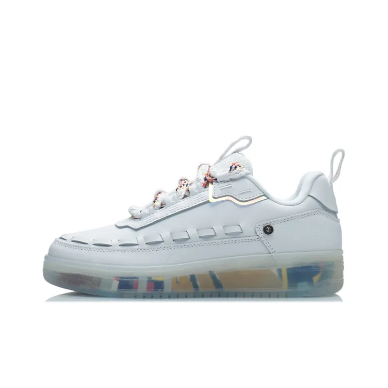 LiNing CF Trace Low Top Skateboard Shoes Women's White-0