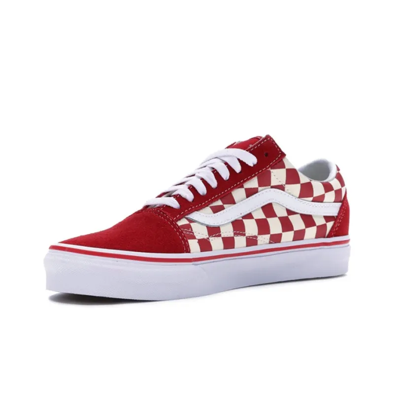 Vans Old Skool Checkerboard Racing Red-2