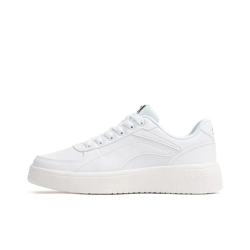 LiNing Anti Slip Wear Resistant Low Top Skateboard Shoes Women's White-0