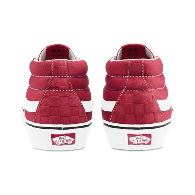 Vans Sk8 Mid Mid Top Skate Shoes Unisex Red-3