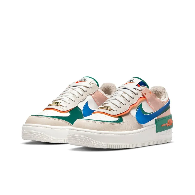 Nike Air Force 1 Low Shadow Sail Signal Blue Green Women's-2