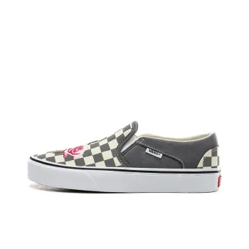 Vans Slip on Skate Shoes Checkered Rose 'Grey White' Women's