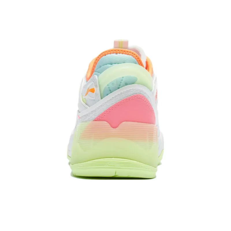 LiNing Meteor Twinkle Star Abrasion Resistant Breathable Low Top Skateboard Shoes Men's Fluorescent Shimmer Pink-5