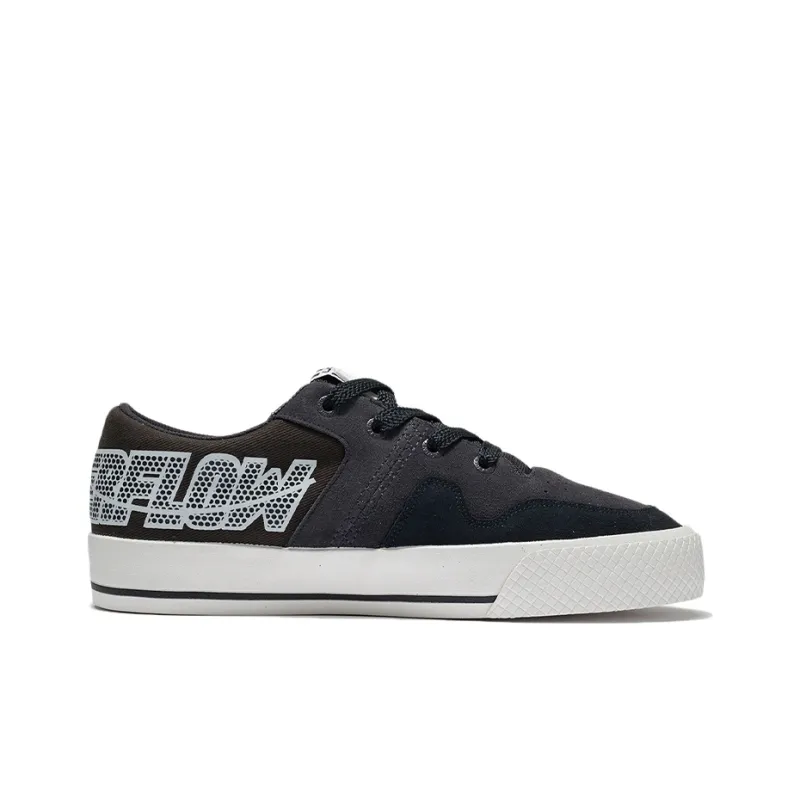 LiNing CF Tracing The One Collection Anti Slip Wear Resistant Low Top Skateboard Shoes Men's Black Gray-1