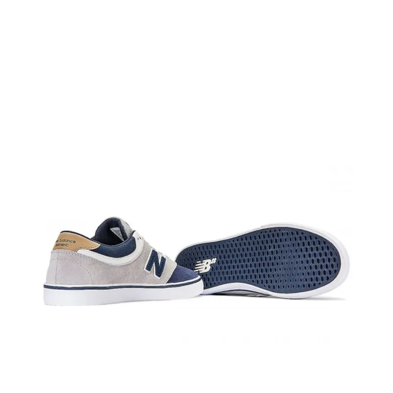 New Balance NB Quincy 254 Durable Lightweight And Breathable Low-Top Skateboard Shoes Men's Gray Blue-3