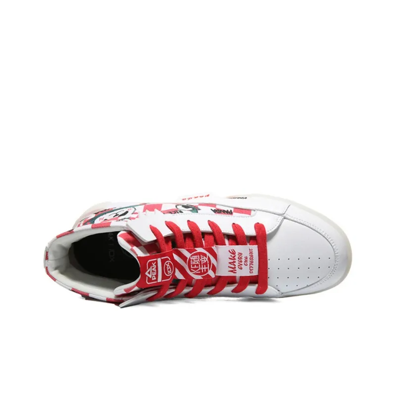 PEAK Rice Ball High Top Skateboard Shoes Men's Burgundy-2