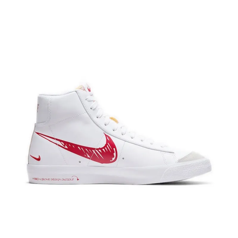 Nike Blazer Mid 77 Sketch White Red-1