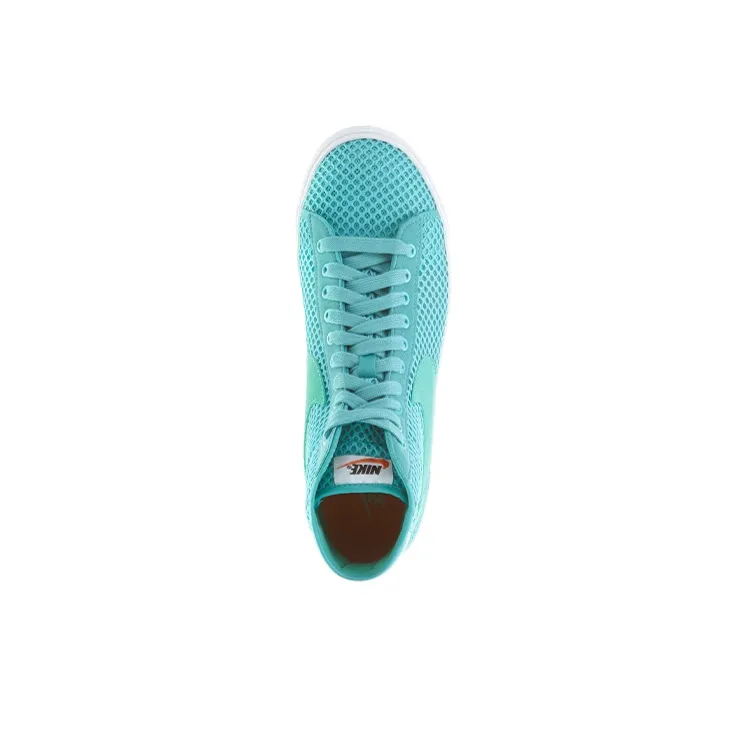 Nike Blazer Wear-Resistant Breathable Slip-Resistant Mid-Top Skateboard Shoes Women's Lake Blue-2