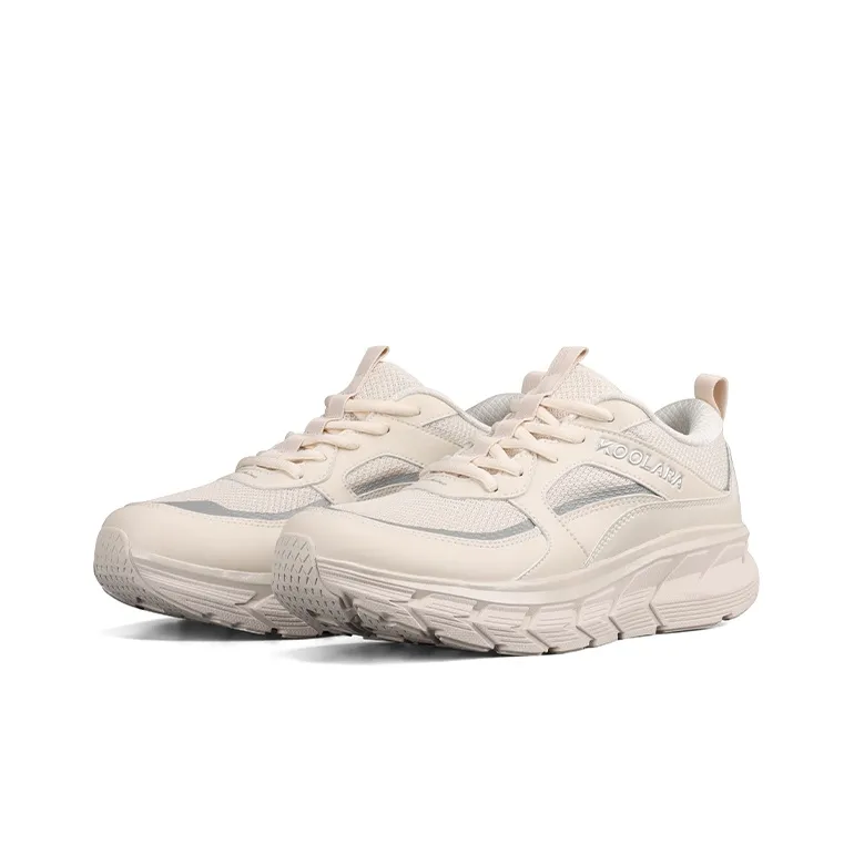 KOOLARA Cushioning Anti-Slip And Wear-Resistant Coverage Low-Top Running Shoes Men's Ecru-2