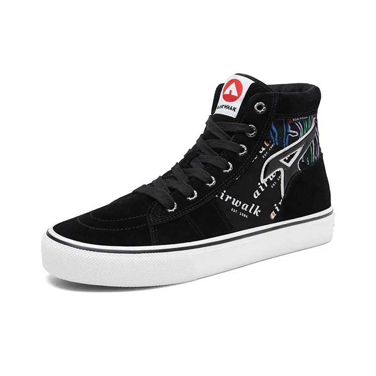 Airwalk Skateboard Shoes Men High-Top Black-1