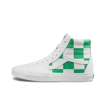 Sk8 Vans Hi 'Leather Check True White Fern Green'
