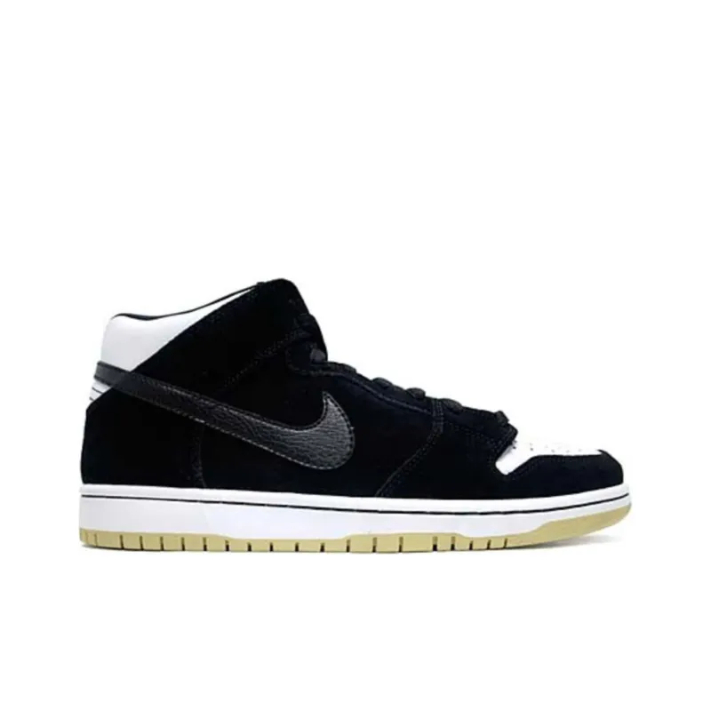 Nike Sb Dunk Mid Black White Gum-1