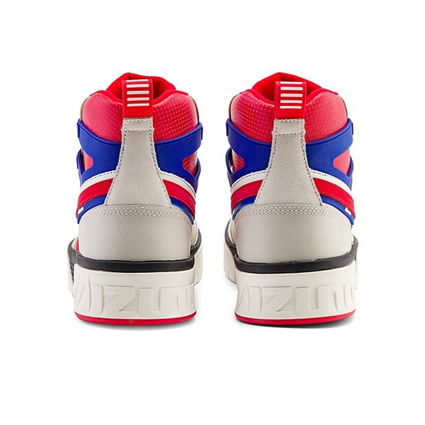 Mizuno Court Skateboard Shoes Unisex High-Top White Red Blue