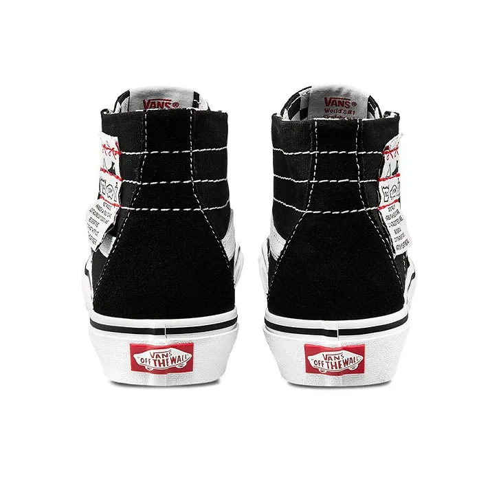 Vans Ua SK8 HI Tapered High Top Casual Canvas Skate Shoes Unisex Diy Black-4