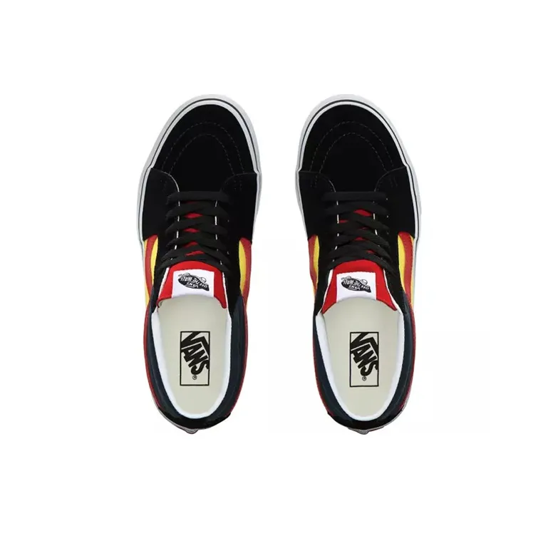 Vans SK8 Otw Rally Non-slip Lightweight Mid-Top Skateboard Shoes Unisex Black Red-3