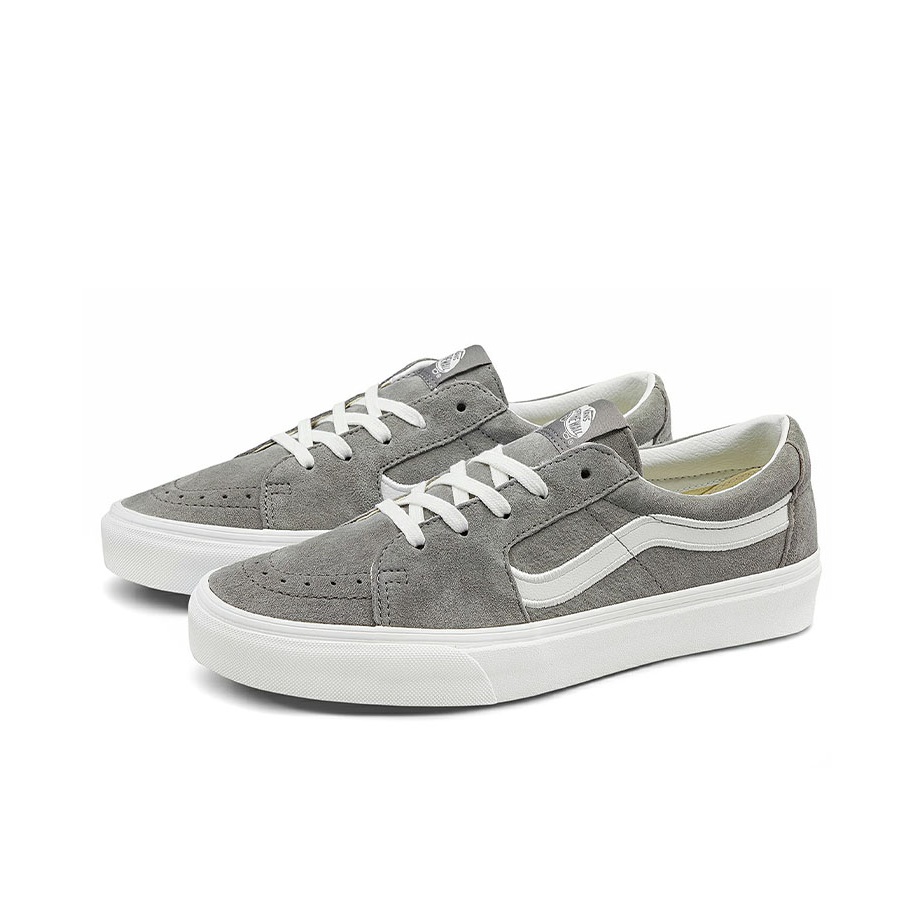 Vans Unisex SK8-Low Sneakers Grey 'Gray White' US M 5.5 - POIZON