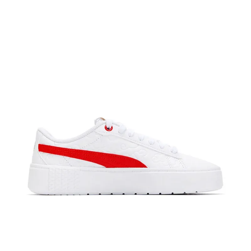 PUMA Smash Platform V2 'Celestial White High Risk Red' Women's-1