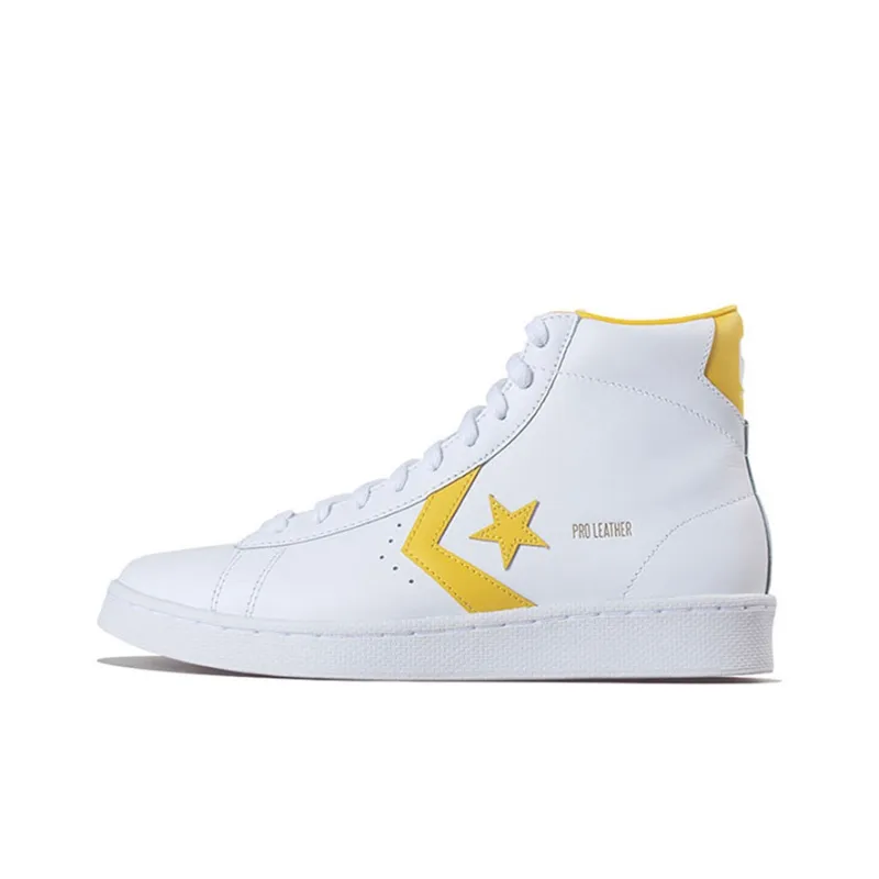 Converse Pro Leather Hi White Amarillo-0