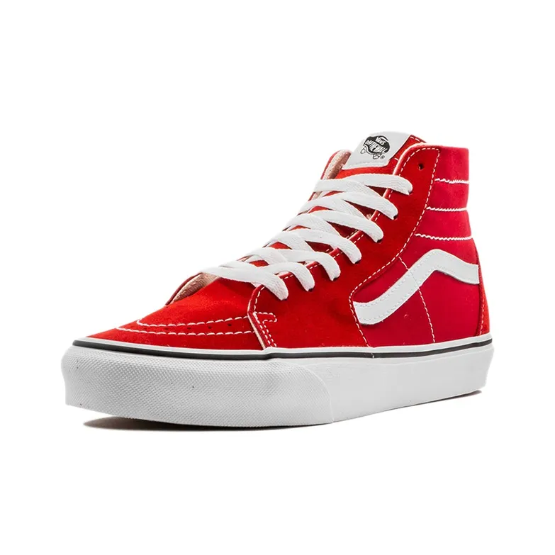 Vans Sk8 hi Tapered Non Slip Wear Resistant High Top Casual Skate Shoes Unisex Red White-1
