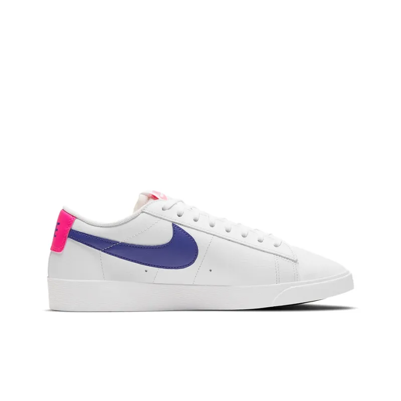 Nike Blazer 'Hyper Pink' Slip-Resistant Cushioning Wear-Resistant Low-Top Skateboard Shoes GS White Blue Pink-1