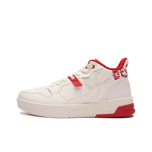 361° Mid-Top Skateboard Shoes Men's White Red