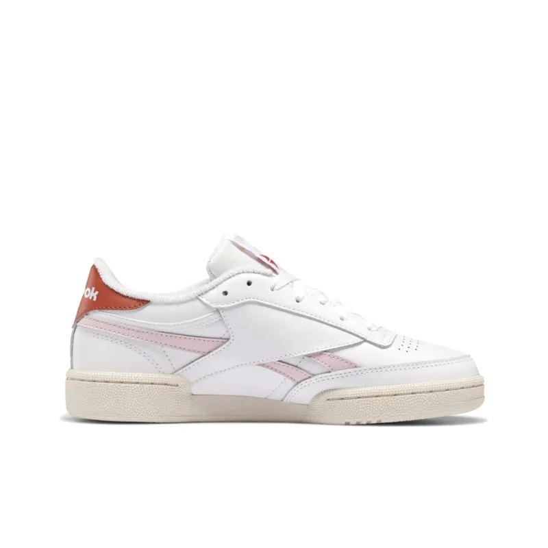 Reebok Revenge Skateboard Shoes Women's Low-Top White/Pink/Red-1