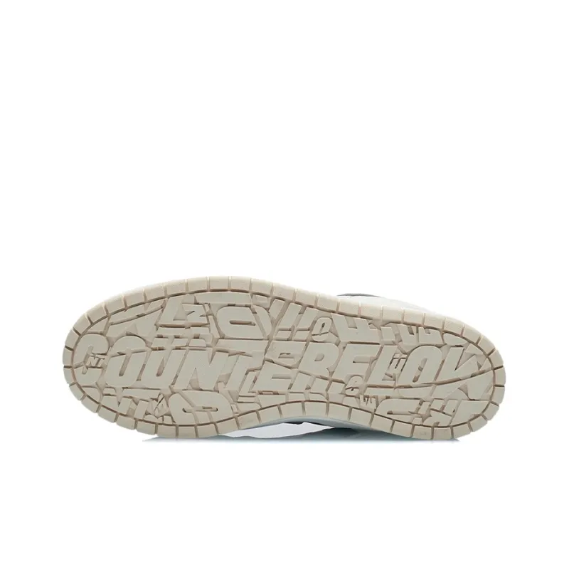 LiNing CF Tracing The One Anti-Slip Wear-Resistant Low-Top Skateboard Shoes White Blue Black-4