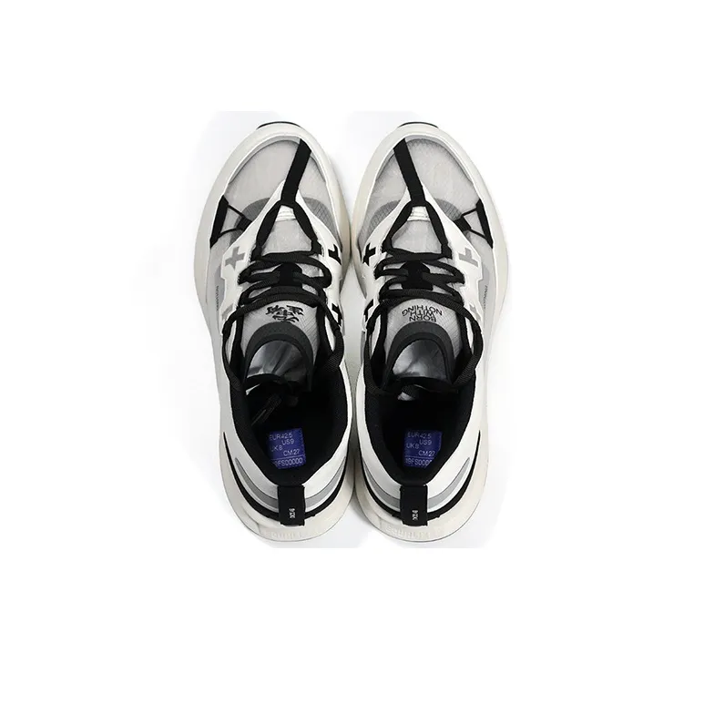 EQLZ EQUALIZER THE ROOTS BY GOKU Low-Top Skateboard Shoes Unisex Clear White-3