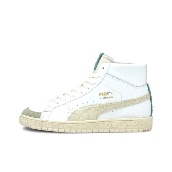 PUMA Ralph Sampson Slip-Resistant Lightweight Coverage High-Top Skateboard Shoes Women's White Green