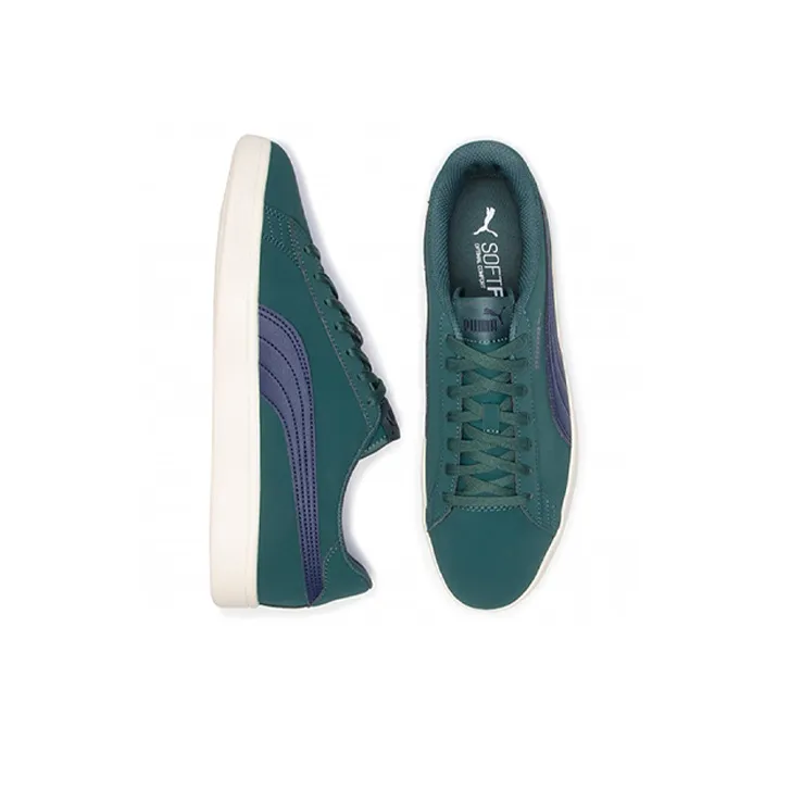 PUMA Smash V2 Buck Shoes Green/Blue-3
