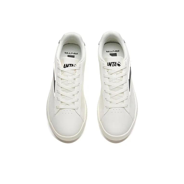 Anta Life Collection Abrasion Resistant Low Top Skateboard Shoes Men's Ivory White-3