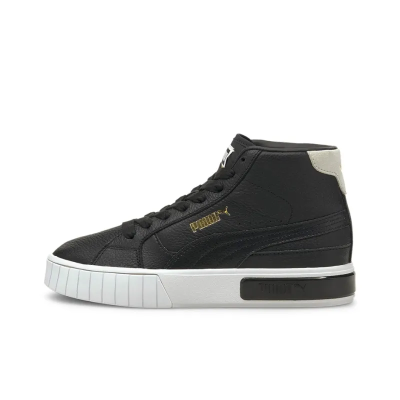 PUMA Cali Star Anti Slip Wear Resistant Mid Top Skateboard Shoes Women's Black-0