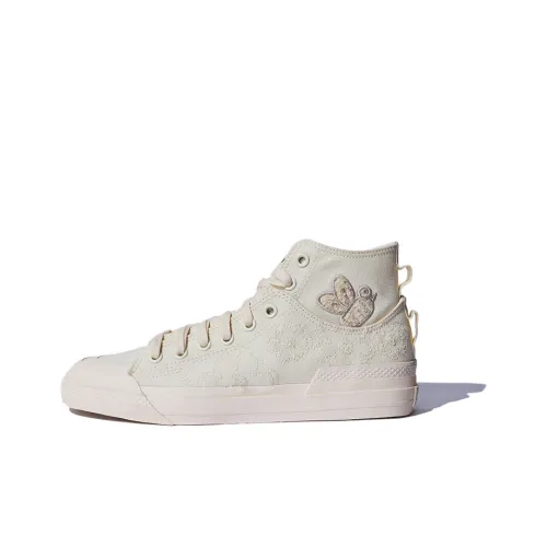 Melting Sadness X Adidas Originals NIZZA Skateboard Shoes Unisex High-Top Off White