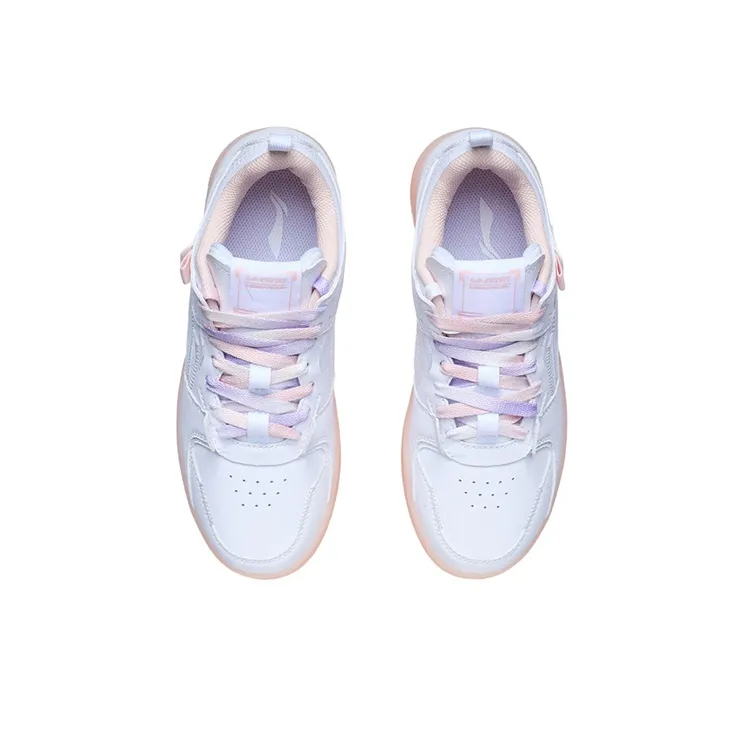 LiNing Layer Pro Coverage Warm Slip Resistant Low Top Skateboard Shoes Women's White-3