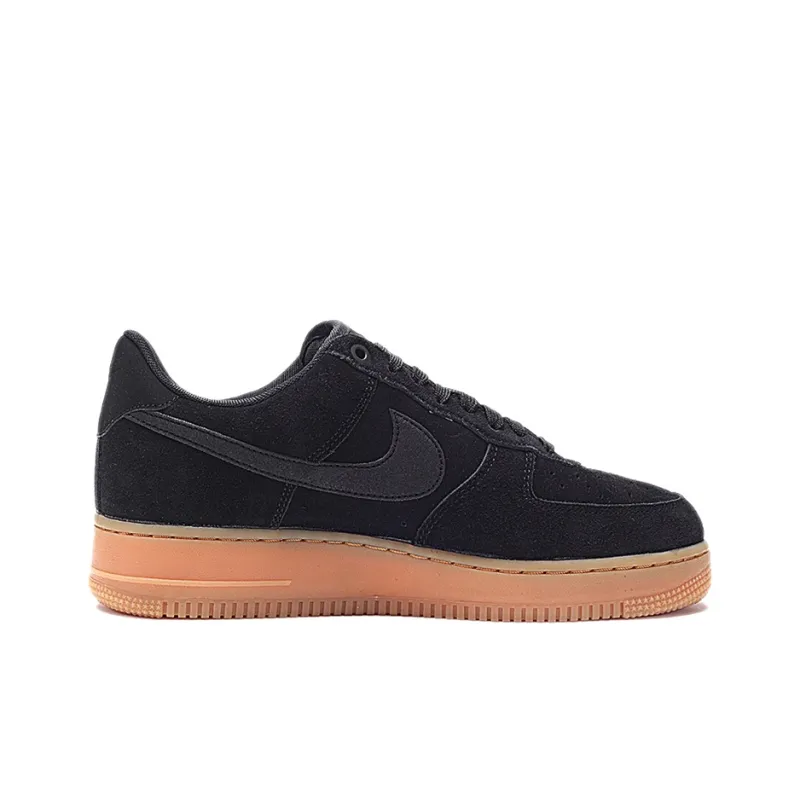 Nike Air Force 1 Low '07 Black Suede Gum-1