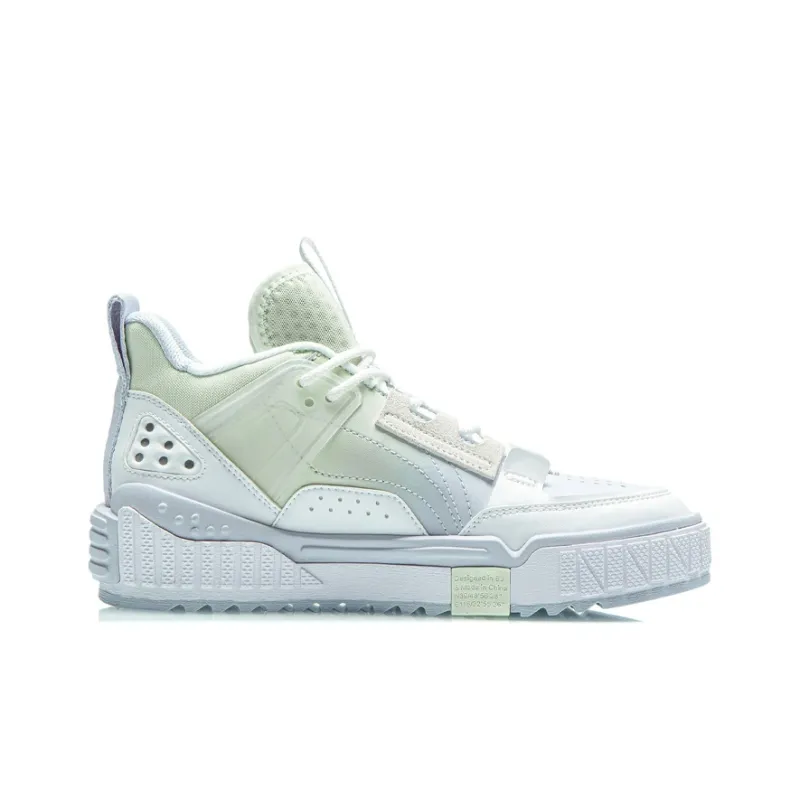 LiNing NO.258 New Journey Durable Breathable Mid-Top Skateboard Shoes Women's Light Aqua Green-1