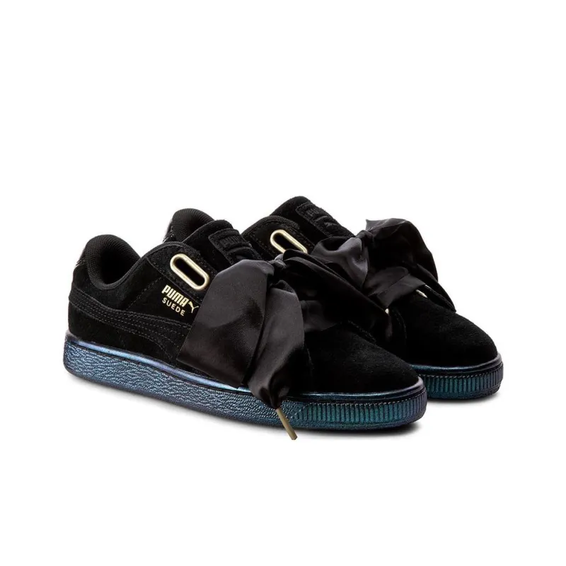 PUMA Suede Heart Satin Black-3