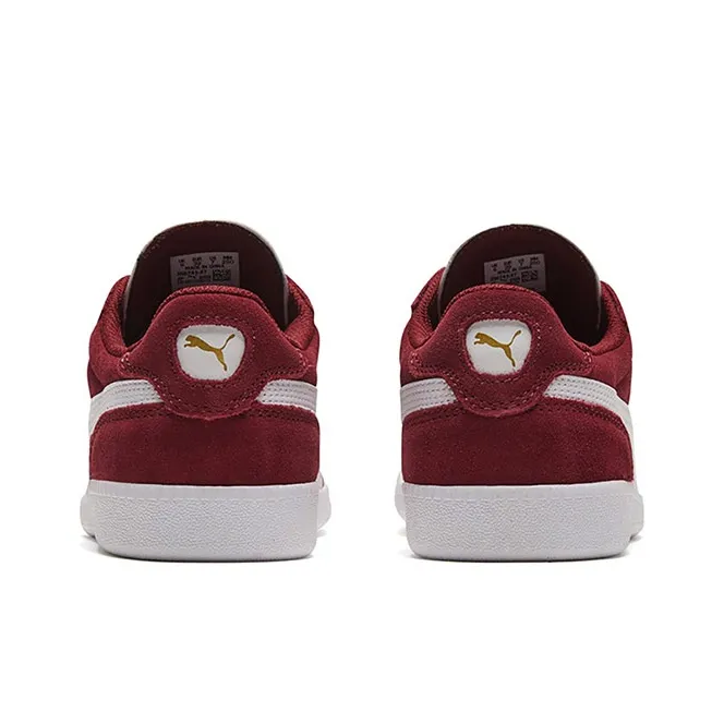 PUMA Icra Trainer Sd Low-Top Skateboard Shoes Unisex Burgundy White Gold-4