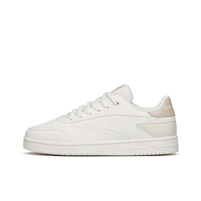 Anta Anti Slip Wear Resistant Low Top Skateboard Shoes Women's Pink White-0