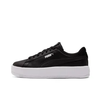 PUMA Lily Platform Board Shoes Black/White Women's