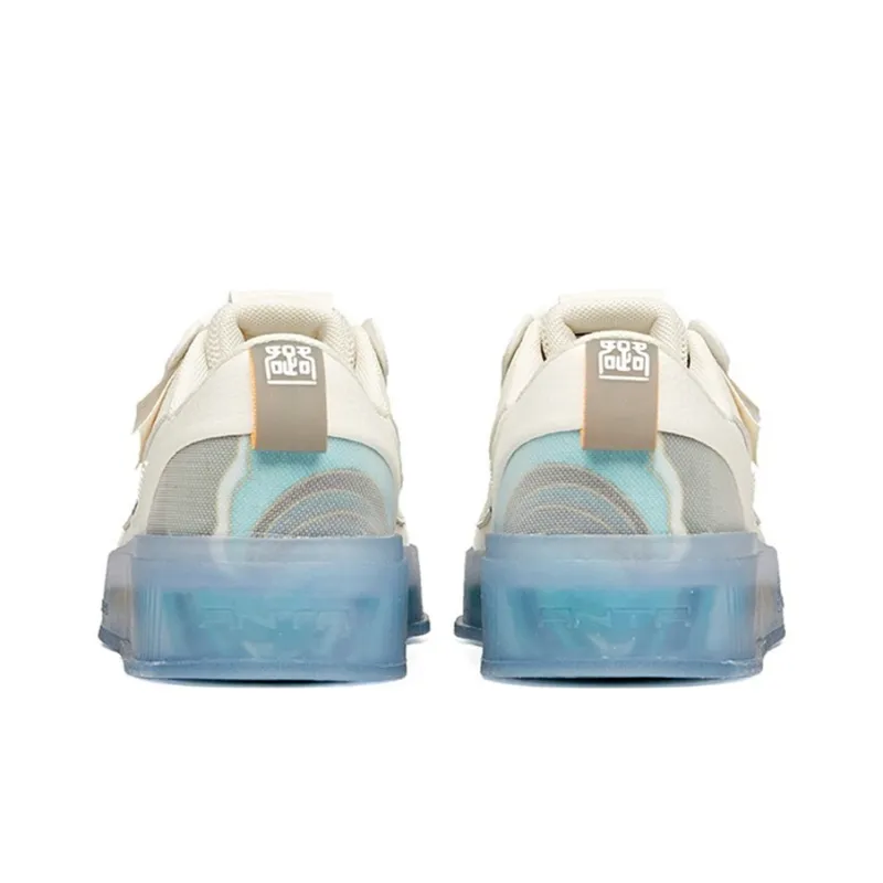Anta Life Collection 'Silk Road' Lightweight And Wear resistant Low Top Skateboard Shoes Women's White Gray Green-3